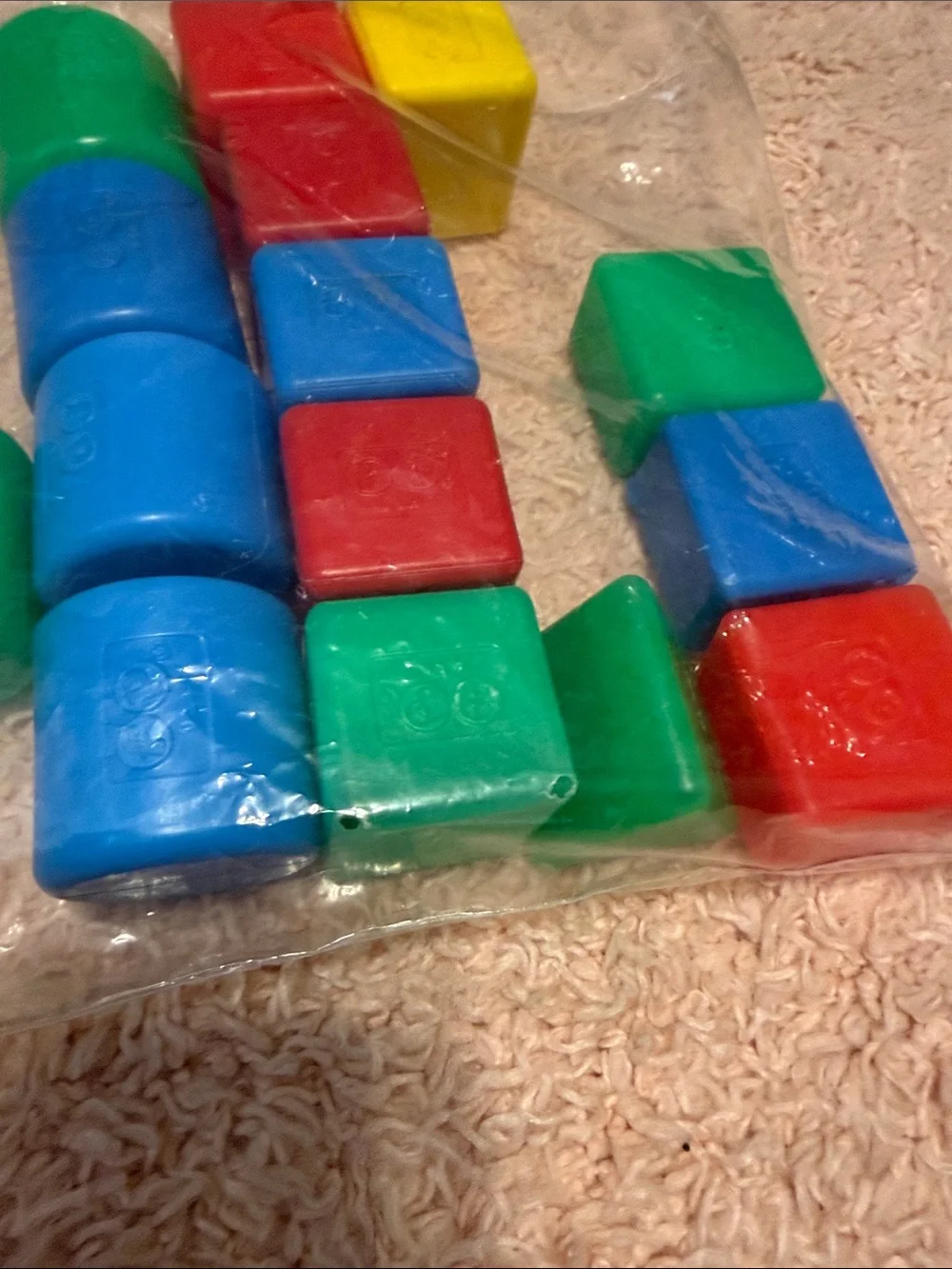 Vintage Fisher Price Shape sorting blocks 1977? 15 piece assort replacement pcs.